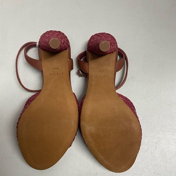 JOIE‎ Calan Women’s Open Toe Raffia Cone Shaped Heels Russet Brown Size 6.5 NEW - Picture 5 of 12